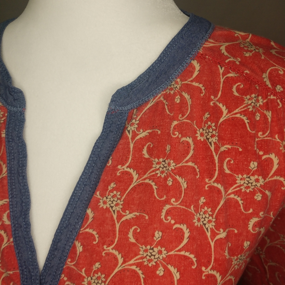 Lauren Jeans Co Lightweight Red Long Sleeved Tee